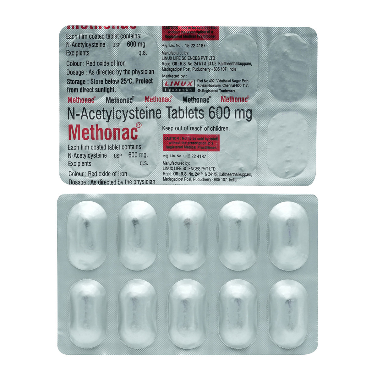 Methonac Tablet 10's, Pack of 10 TABLETS Methonac Tablet 10's, Pack of 10 TABLETS