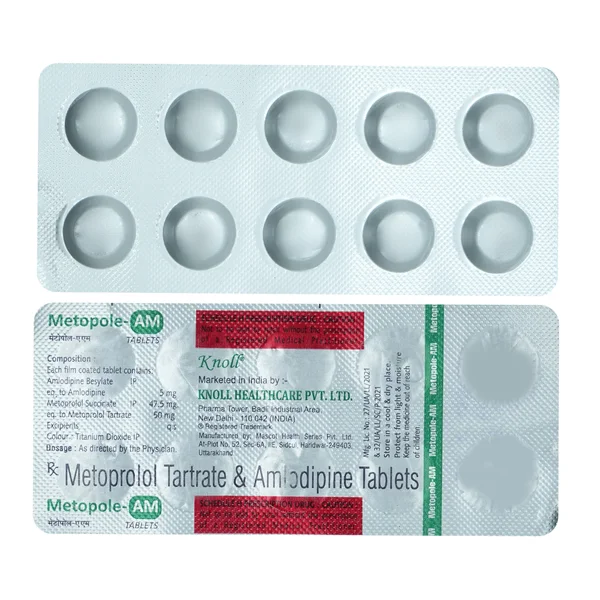 Metopole-AM 5 mg/50 mg Tablet 10's