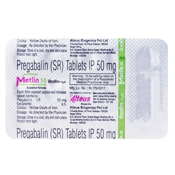 Metlin 50 Tablet 15's