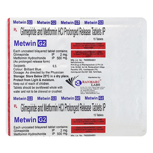 Metwin G2 Tablet 15's