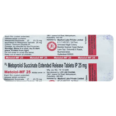 Metolol-MF 25 Tablet 10's