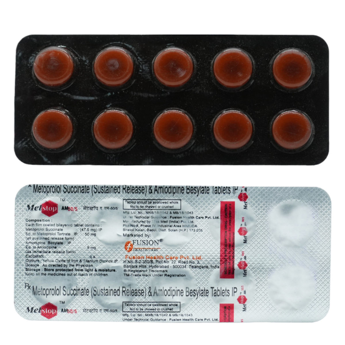 Metstop AM-50/5 Tablet | Uses, Side Effects, Price | Apollo Pharmacy