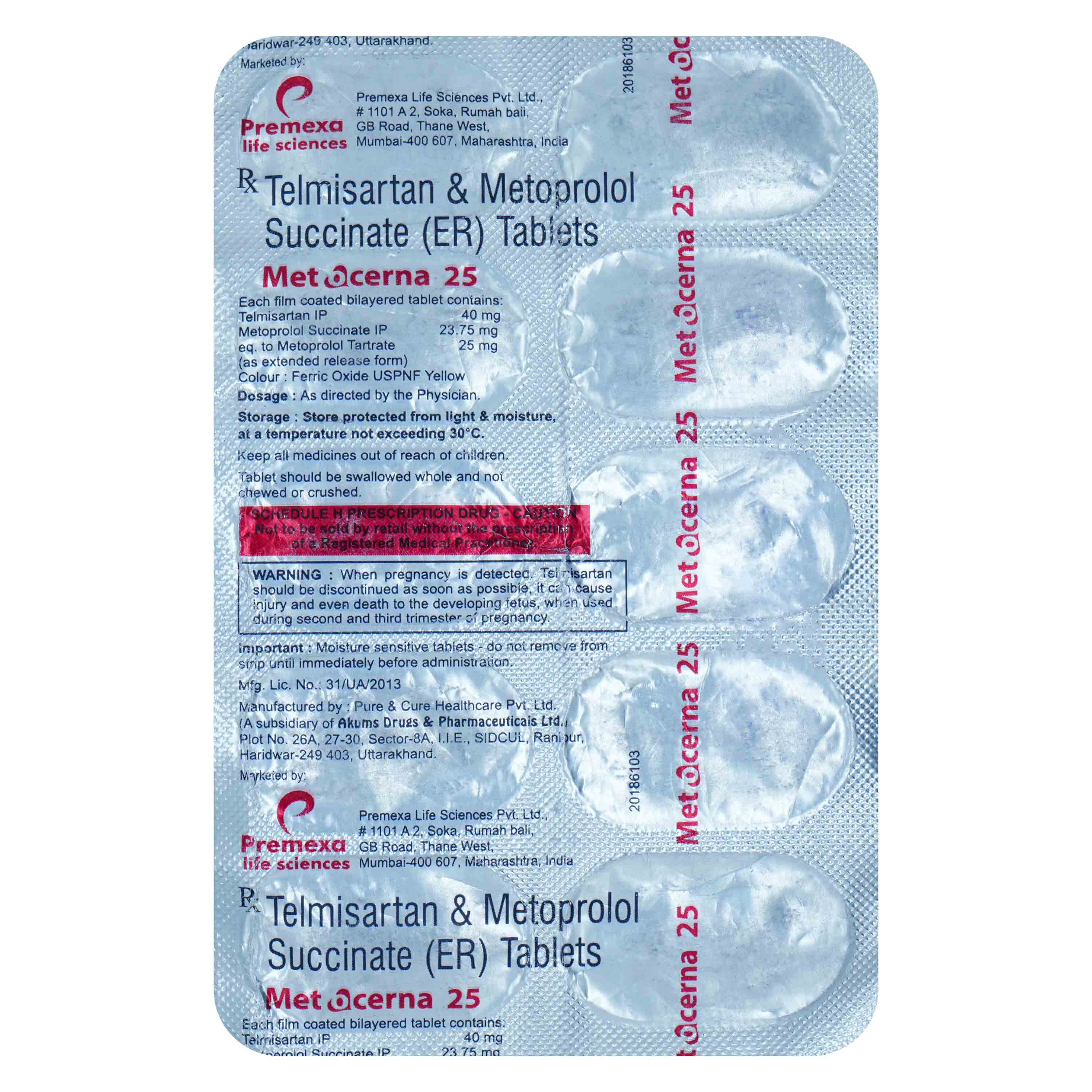 Metocerna 25 Tab 10'S, Pack of 10 Metocerna 25 Tab 10'S, Pack of 10