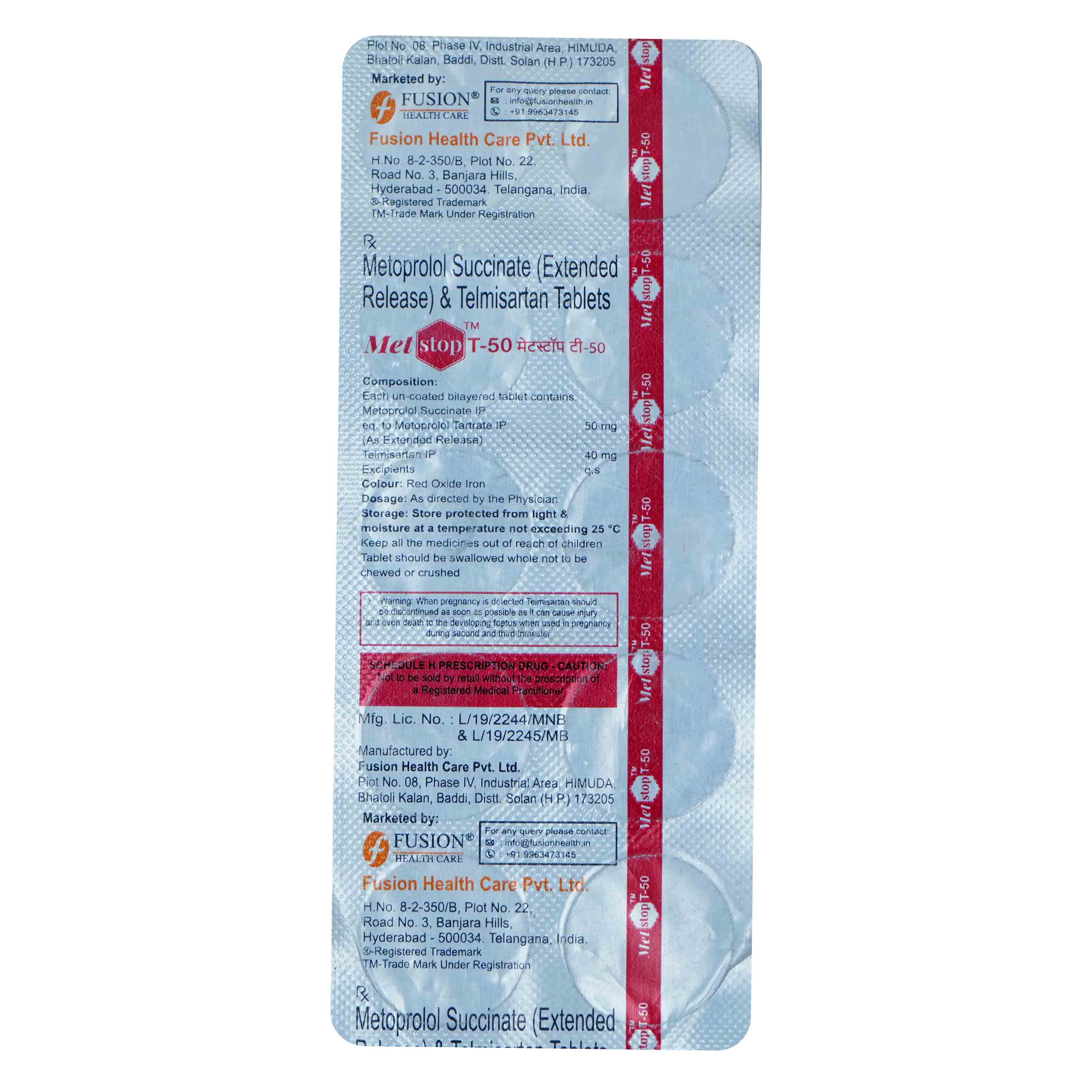Metstop T-50 Tablet 10's, Pack of 10 TabletS Metstop T-50 Tablet 10's, Pack of 10 TabletS