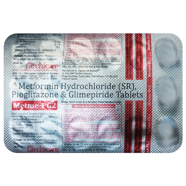 Metme-PG2 Tablet 15's, Pack of 15