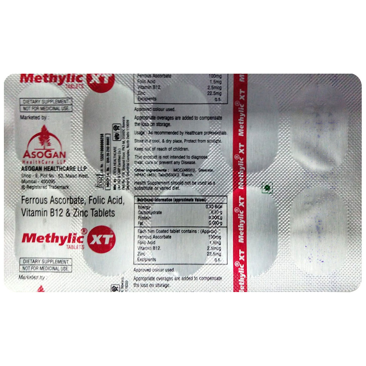 Buy Methylic XT Tablet 10's Online