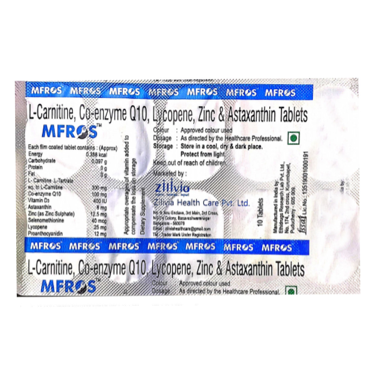 Mfros Tablet 10's, Pack of 10 Mfros Tablet 10's, Pack of 10