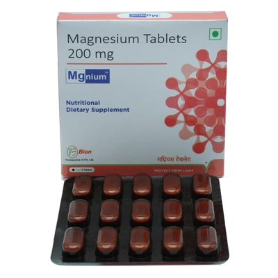 Mgnium 200 Tablet 15's, Pack of 15 TabletS