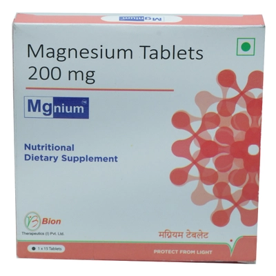 Mgnium 200 Tablet 15's, Pack of 15 TabletS