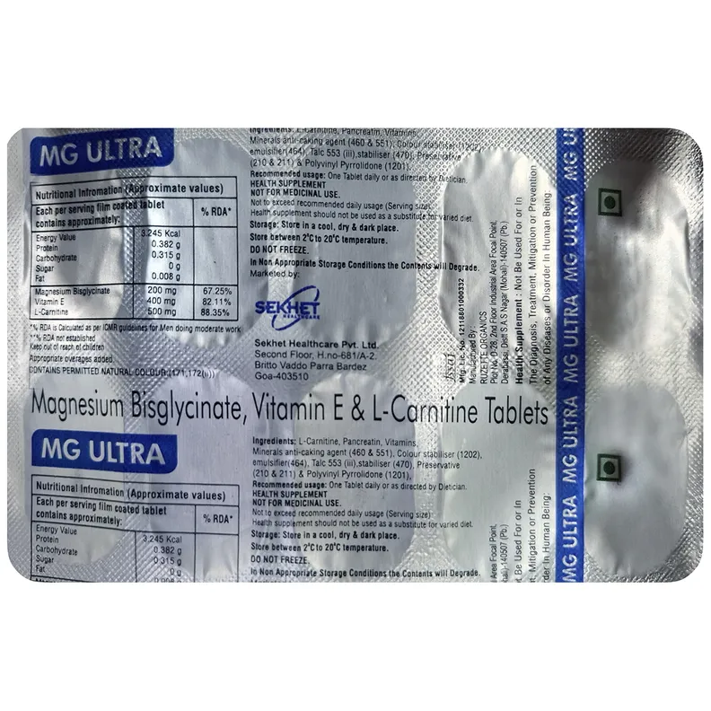 Buy MG Ultra Tablet 10's online | Uses, Side Effects, Price and ...