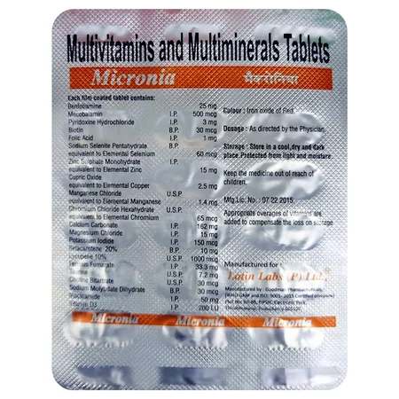 Micronia Tablet 15's