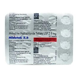 Midotab 2.5 Tablet | Uses, Side Effects, Price | Apollo Pharmacy