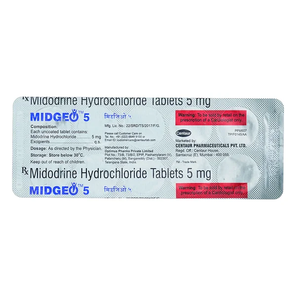 Midgeo 5 Tablet 10's, Pack of 10 TabletS