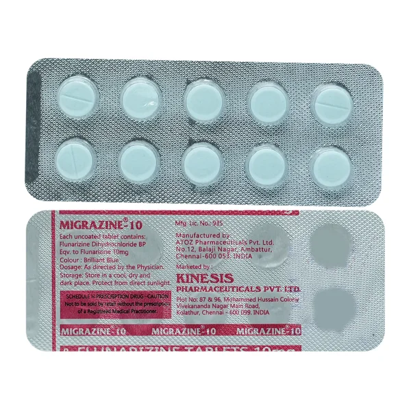 MIGRAZINE 10 MG TABLET 10'S