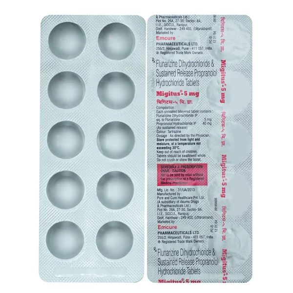 Migitus-5Mg Tablet 10'S, Pack of 10