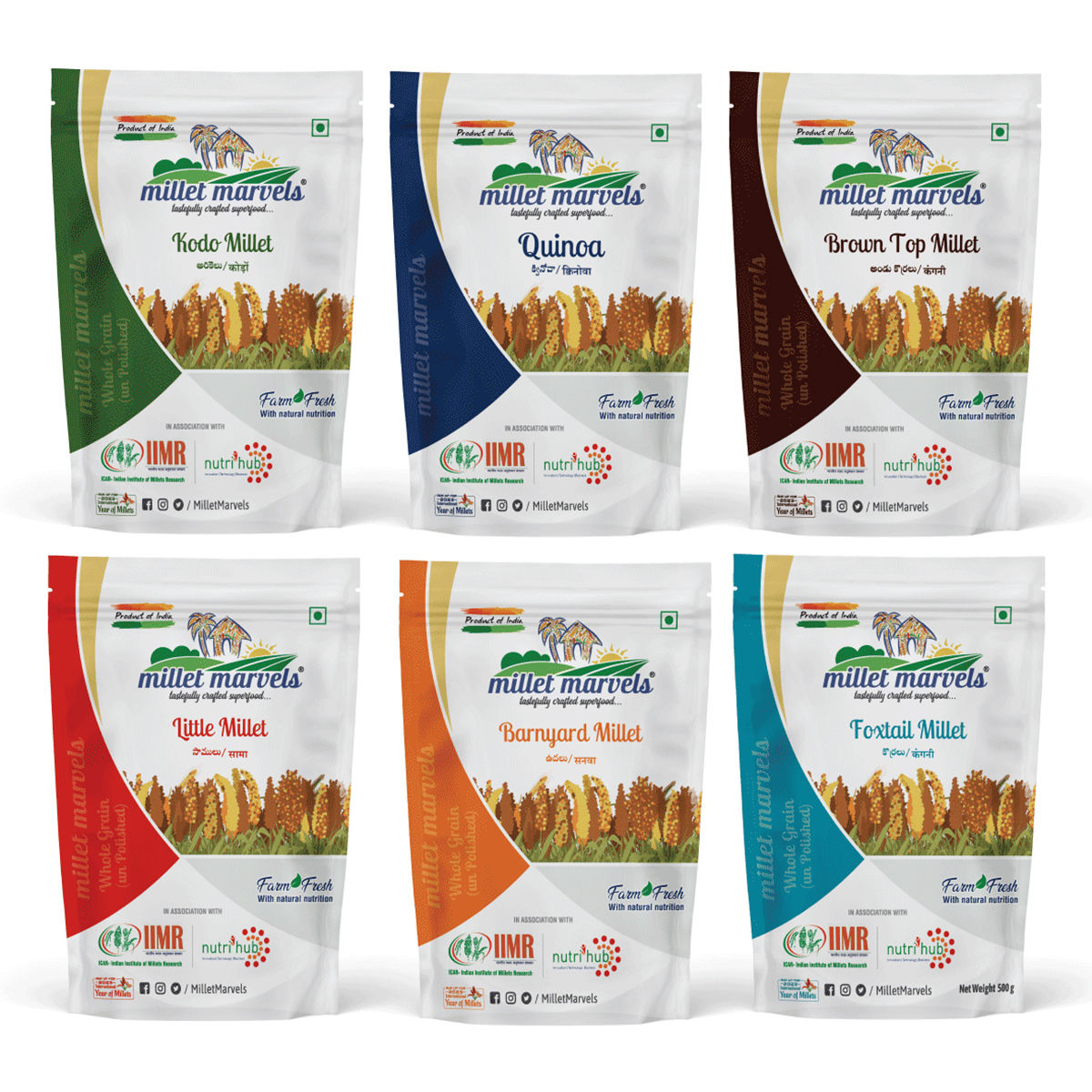 Buy Millet Marvels Wholegrain, 6x500 gm Online