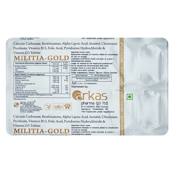 Militia-Gold Tablet 10's