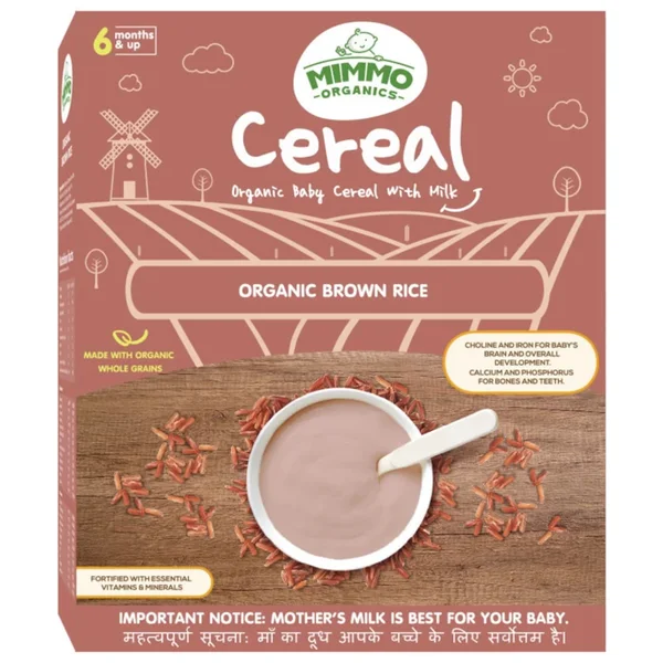Mimmo Organics Organic Brown Rice Baby Cereal, 300 gm
