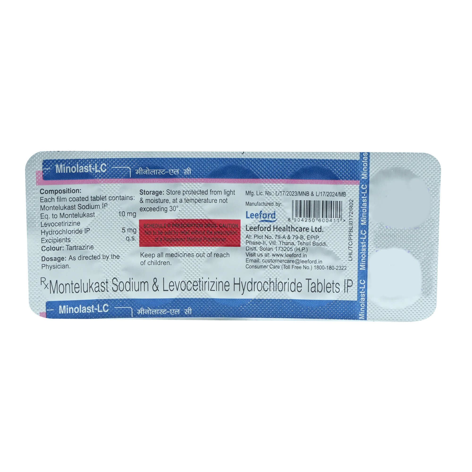 Minolast-LC Tablet 10's, Pack of 10 TabletS Minolast-LC Tablet 10's, Pack of 10 TabletS