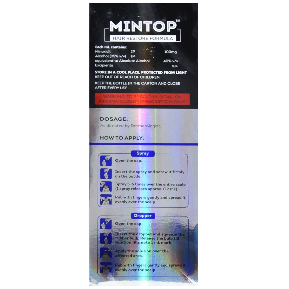 Dr. Reddys Mintop Minoxidil Hair Oil, Packaging Size: 60 Ml