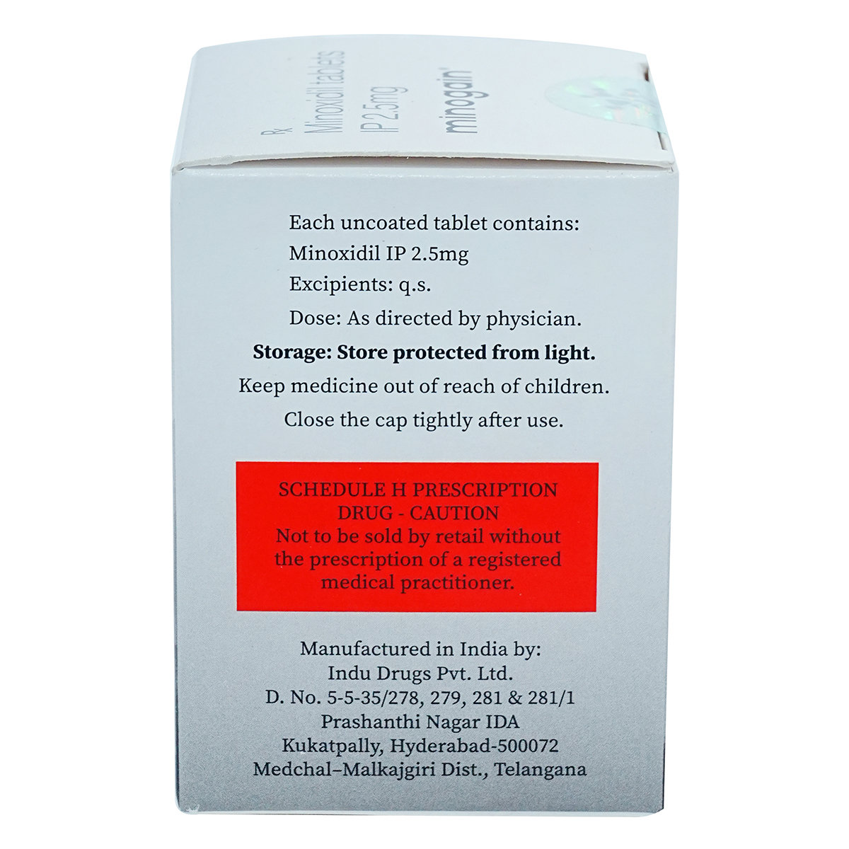 Minogain 2.5 mg Tablet 30's, Pack of 1 TABLET Minogain 2.5 mg Tablet 30's, Pack of 1 TABLET