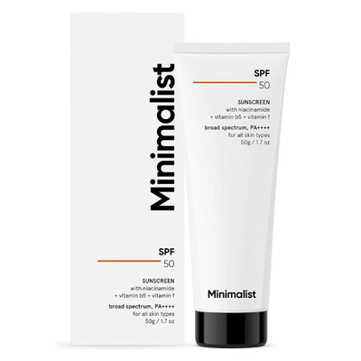 Minimalist SPF 50 PA++++ Sunscreen 50 gm| No Whitecast and Contains Multi Vitamins, Pack of 1