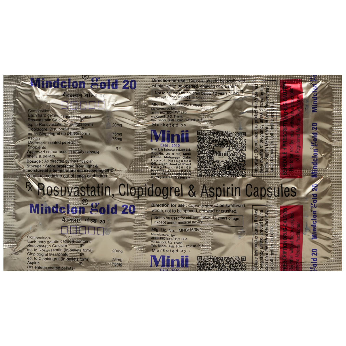 Mindclon Gold-20 Capsule 10's, Pack of 10 CapsuleS Mindclon Gold-20 Capsule 10's, Pack of 10 CapsuleS