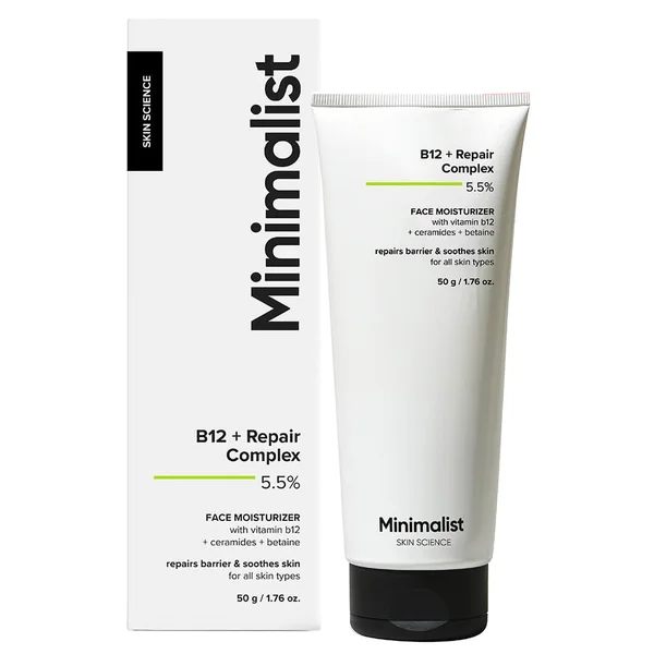 Minimalist B12+Repair Complex 5.5% Face Moisturizer, 50 gm, Pack of 1