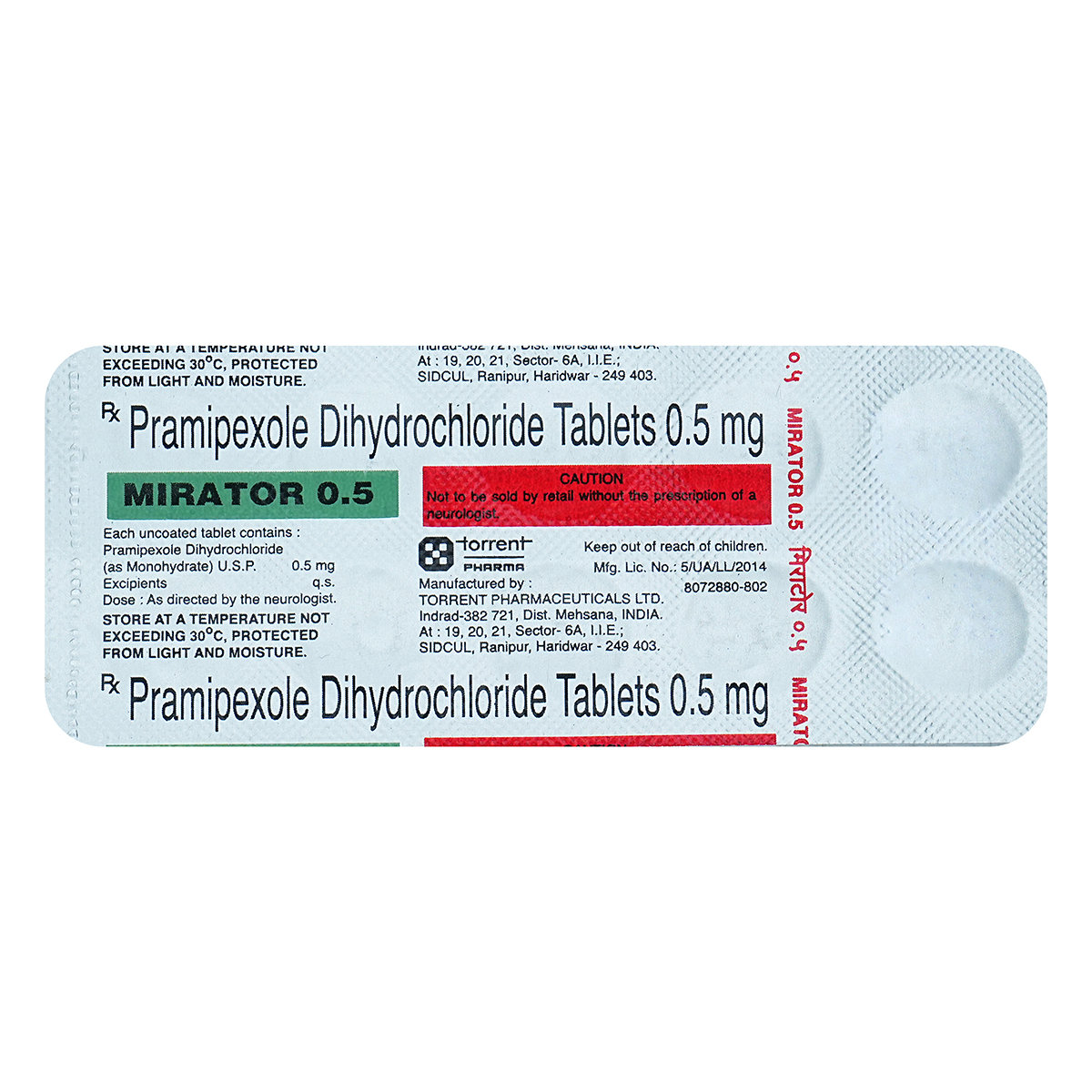 Mirator 0.5 Tablet 10's, Pack of 10 TabletS Mirator 0.5 Tablet 10's, Pack of 10 TabletS