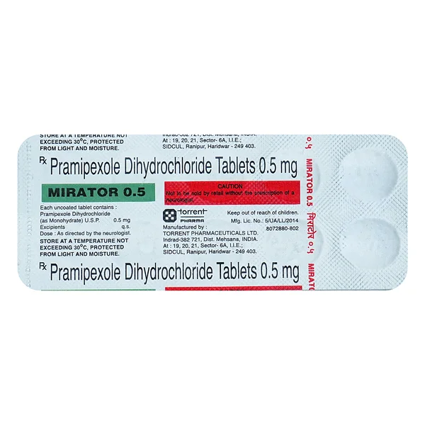 Mirator 0.5 Tablet 10's, Pack of 10 TabletS