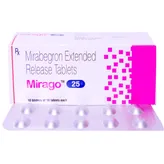 Mirago 25 Tablet 10's, Pack of 10 TABLETS