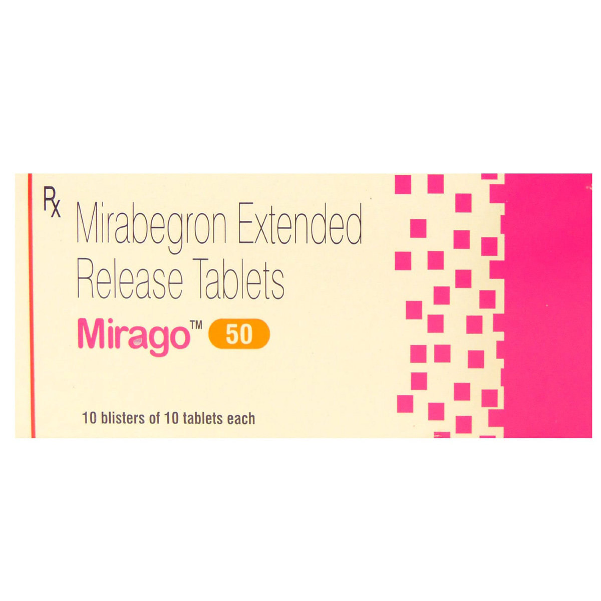 Mirago 50 Tablet 10's, Pack of 10 TABLETS Mirago 50 Tablet 10's, Pack of 10 TABLETS