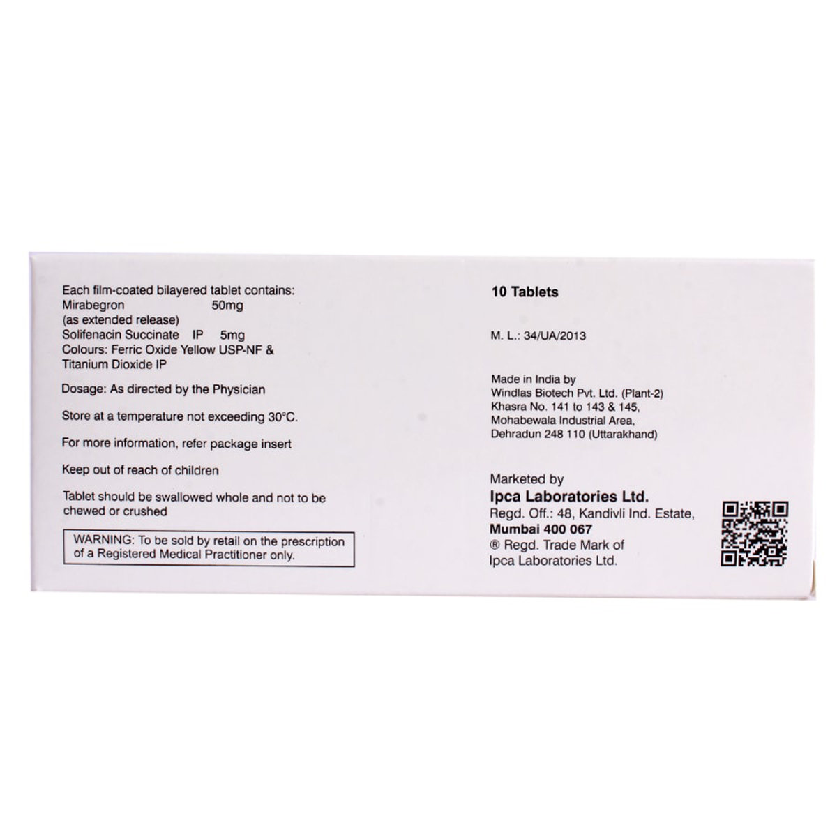 Mirbeg-S 50 Tablet 10's, Pack of 10 Mirbeg-S 50 Tablet 10's, Pack of 10