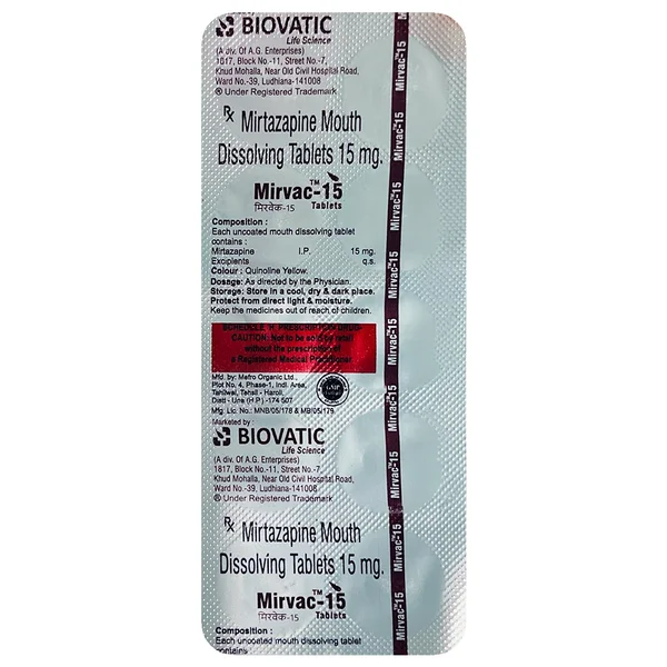 Mirvac-15 Mouth Dissolving Tablet 10's