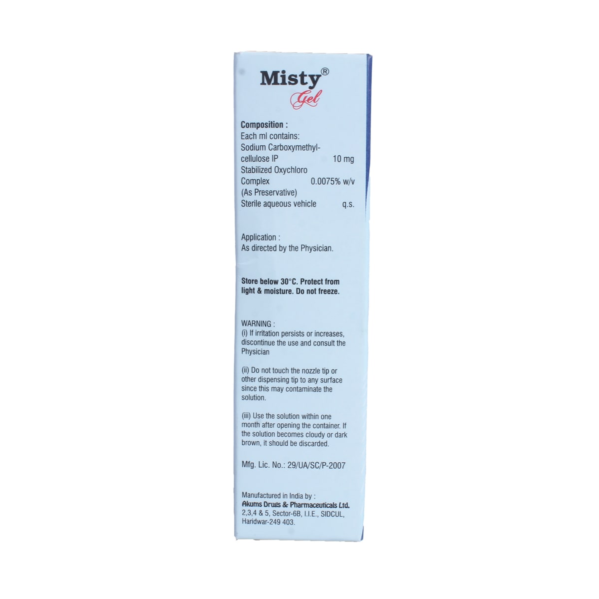 Misty Gel 10 ml Price, Uses, Side Effects, Composition Apollo Pharmacy