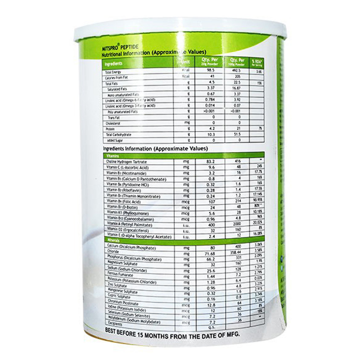 Mitspro Peptide Vanilla Powder 400 gm, Pack of 1 Mitspro Peptide Vanilla Powder 400 gm, Pack of 1