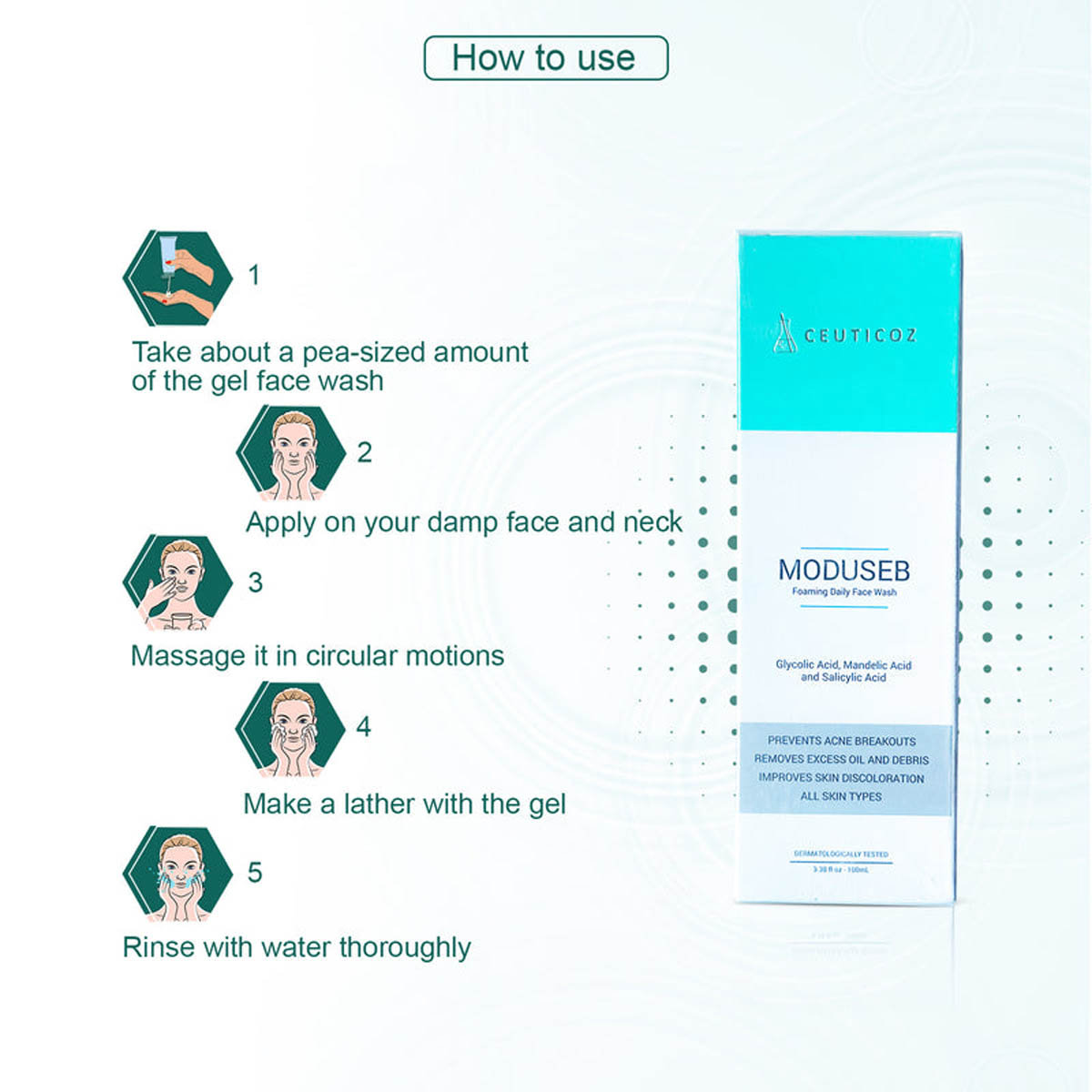 Moduseb Foaming Daily Face Wash 100 ml, Pack of 1 Moduseb Foaming Daily Face Wash 100 ml, Pack of 1