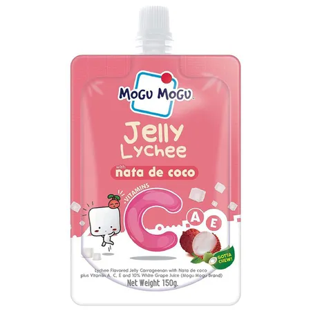 Mogu Mogu Lychee With Nata De Coco Jelly, 150 gm
