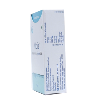 Moiz Moisturizing Syndet Bar 75 gm | Moisturises Skin | pH 5.5, Pack of 1