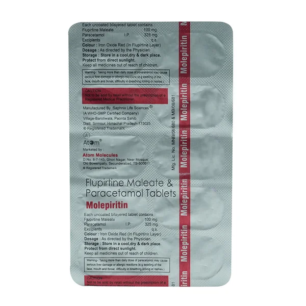Molepiritin Tablet 10's, Pack of 10