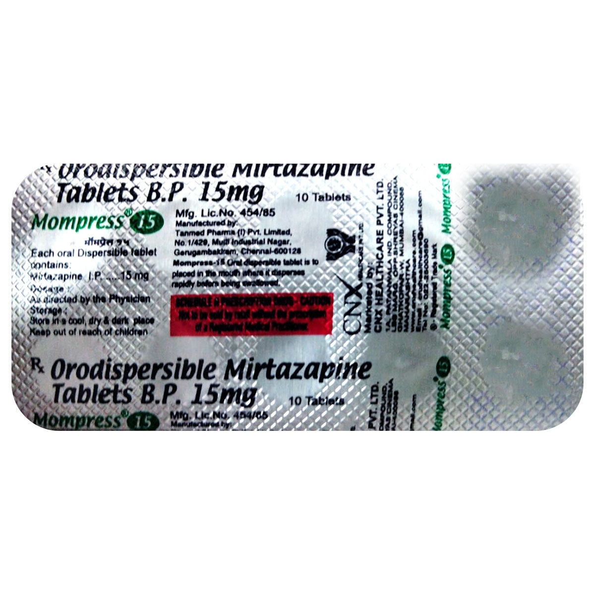 Mompress 15 Tablet 10's, Pack of 10 TabletS Mompress 15 Tablet 10's, Pack of 10 TabletS