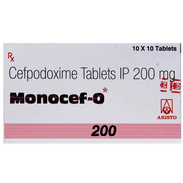 Monocef-O 200 Tablet 10's, Pack of 10 TABLETS