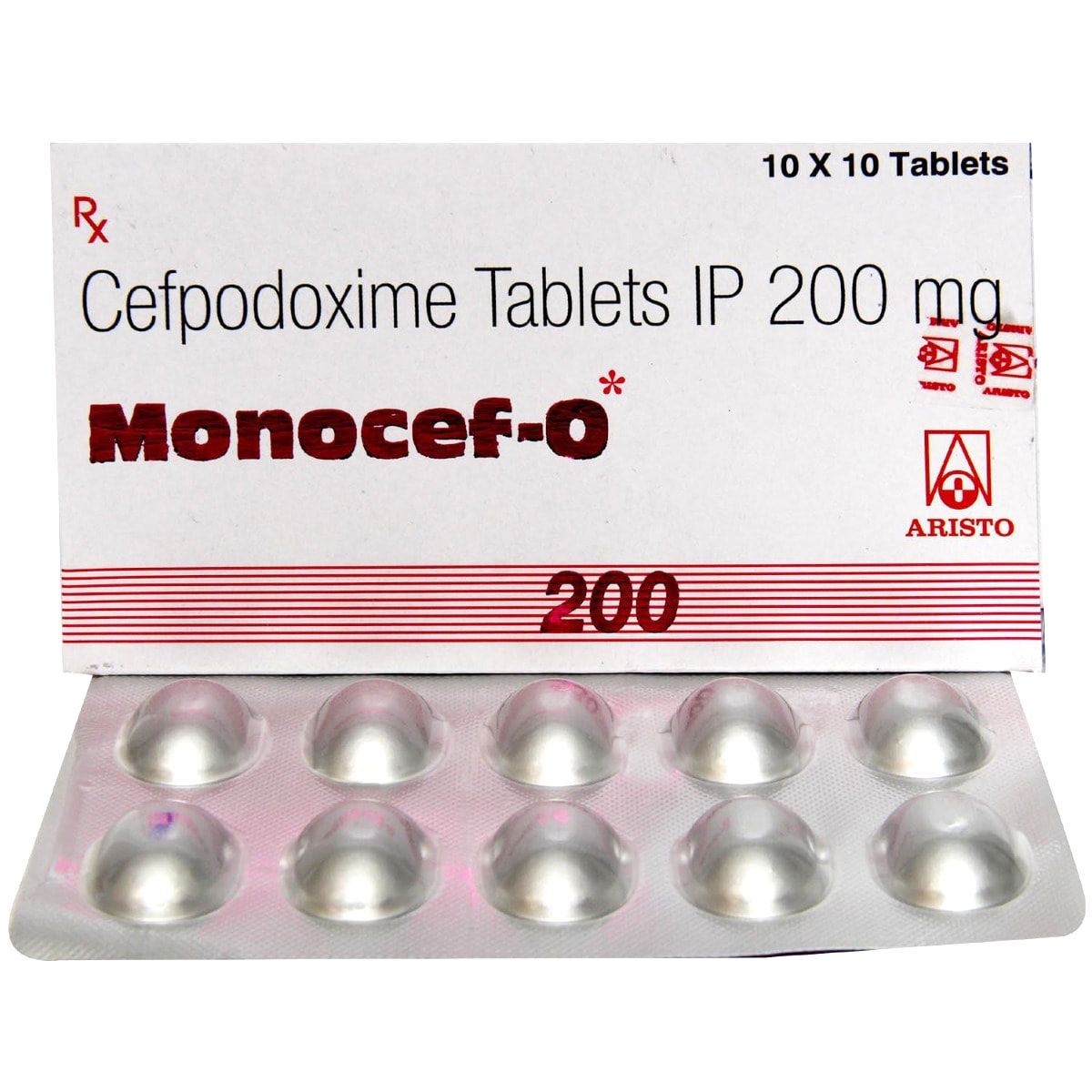 Monocef-O 200 Tablet 10's, Pack of 10 TABLETS