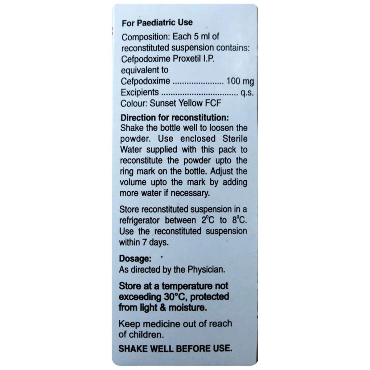 Monotax-O 100 mg Dry Syrup 30 ml, Pack of 1 Syrup Monotax-O 100 mg Dry Syrup 30 ml, Pack of 1 Syrup