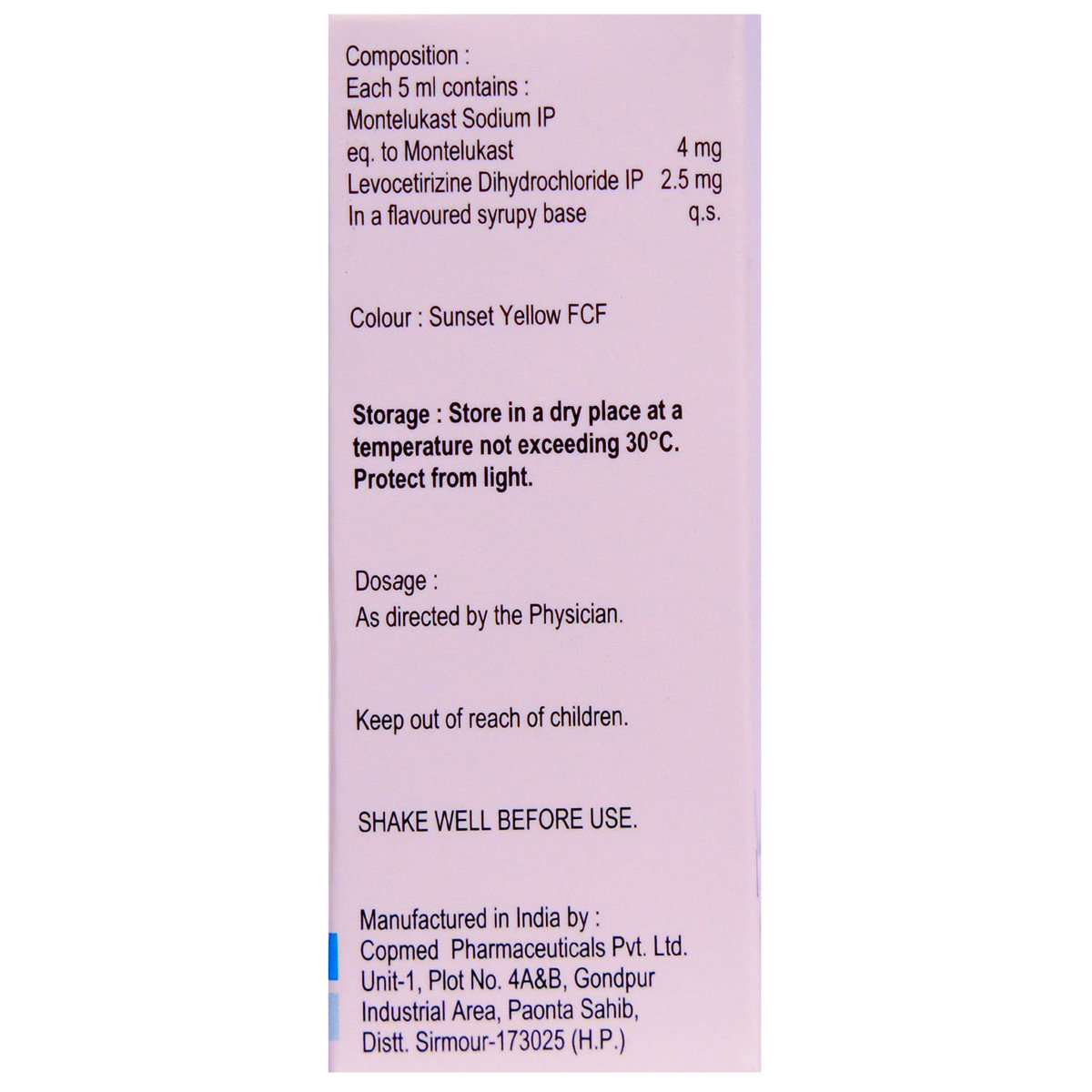 Monticope Suspension 30 ml, Pack of 1 Suspension Monticope Suspension 30 ml, Pack of 1 Suspension