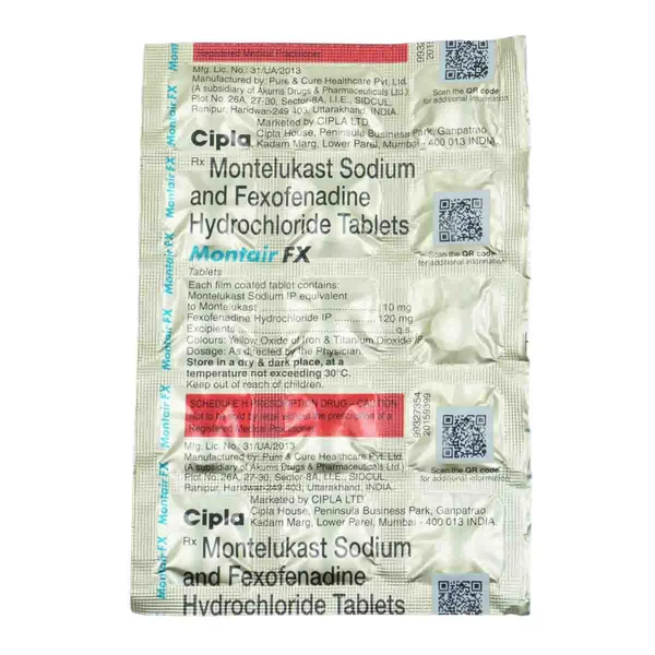 Montair FX Tablet 15's, Pack of 15 TABLETS