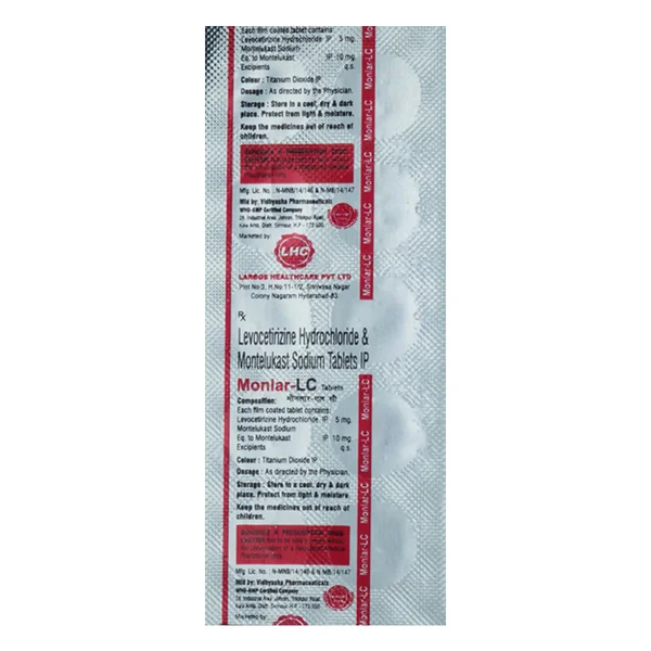 Monlar-LC Tablet 10's, Pack of 10 TabletS