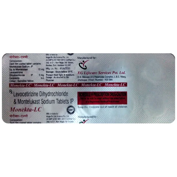 Monekta-LC Tablet 10's, Pack of 10 TABLETS