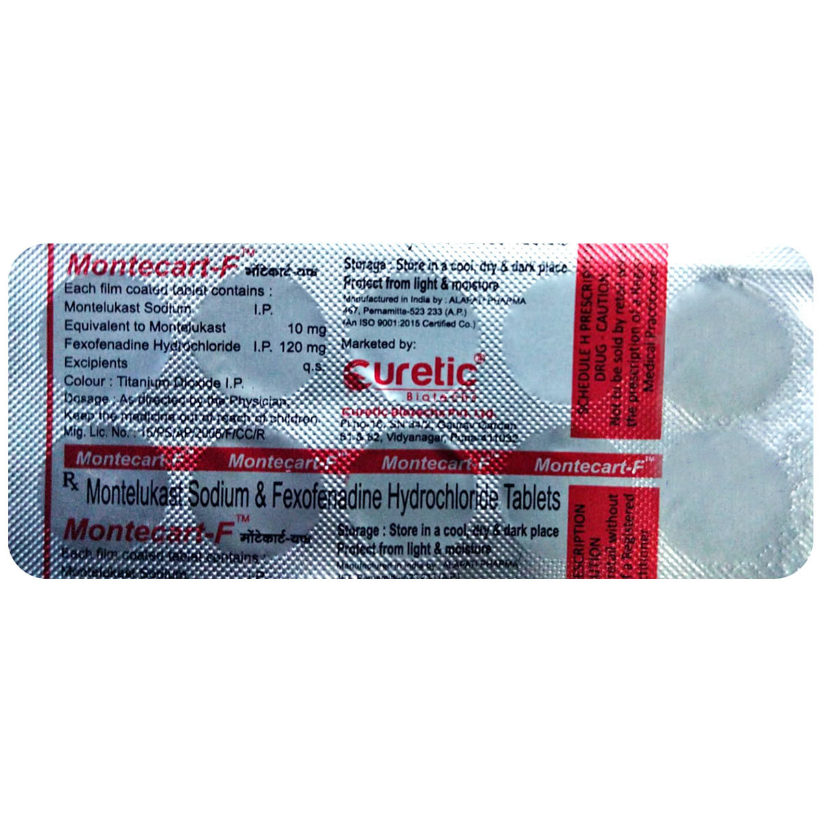 Montecart-F Tablet 10's, Pack of 10 TABLETS Montecart-F Tablet 10's, Pack of 10 TABLETS