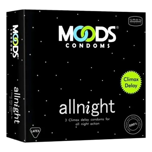 Moods All Night Condoms, 3 Count, Pack of 1